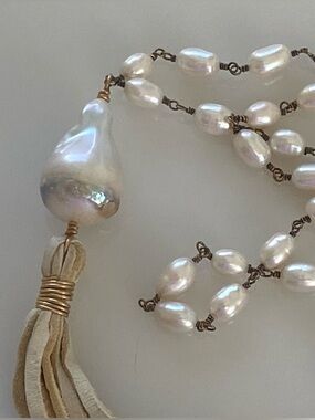 Baroque & Freshwater Pearl Tassel Necklace